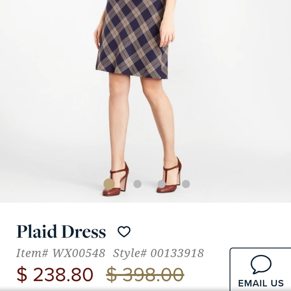 BROOKS BROTHERS Plaid Red & Blue A-line Dress, 12 - Picture 11 of 11